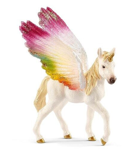 Schleich Winged Rainbow Unicorn Føll i Plast - Dyr Figurer