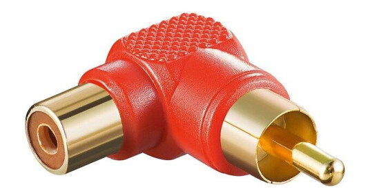 Pro RCA adapter 90° Rød