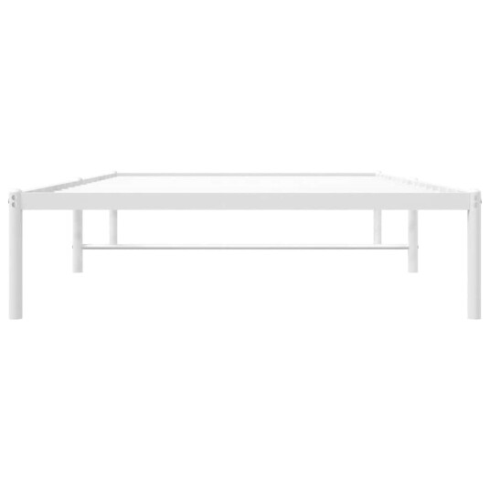 vidaXL Sengeramme i metall hvit 107x203 cm