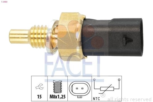 Sensor motortemperatur FACET 7.3403