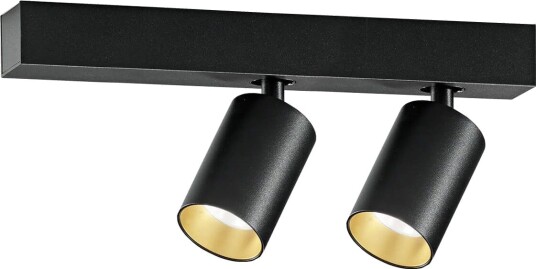 Saturno 2 Spot Dimbar 2x9W LED Sort/Gull Saturno 2 Spot Dimbar 2x9W LED Sort/Gull