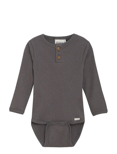Minymo Body Ls Rib Grey 56