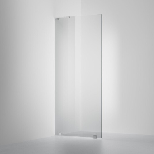 INR Iconic Nordic Rooms Dusjvegg ARC 20 Original Skjermvegg Måltilpasset Krom / Venstre Grått Glass
