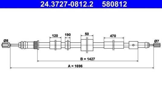 Bremsewire ATE 24.3727 0812.2