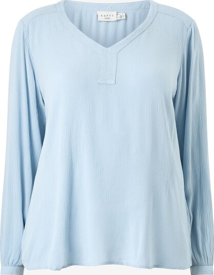 KAFFE Curve Bluse kCami LS Blouse Blå