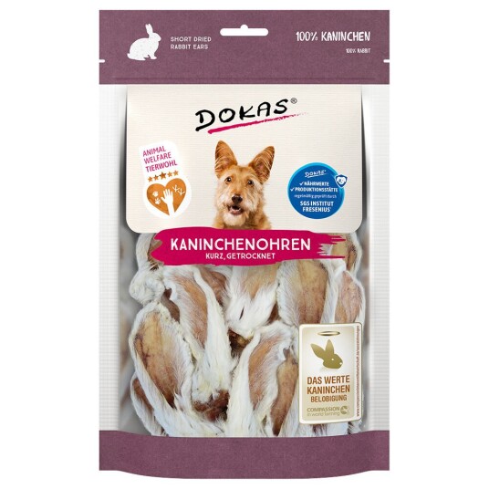 Dokas Kaninører Med Pels 3 X 100 G Dokas Kaninører Med Pels 3 X 100 G