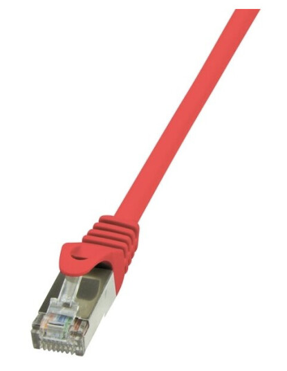 Logilink - Koblingskabel - Rj-45 (Hann) Til Rj-45 (Hann) - 5 M - Foliebelagt Uskjermet Tvinnet Kabelpar (F/Utp) - Cat 5E - Rød
