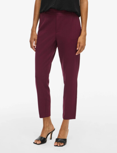 Vila Vivarone Hw Slim Pant - Noos - Burgundy - 36