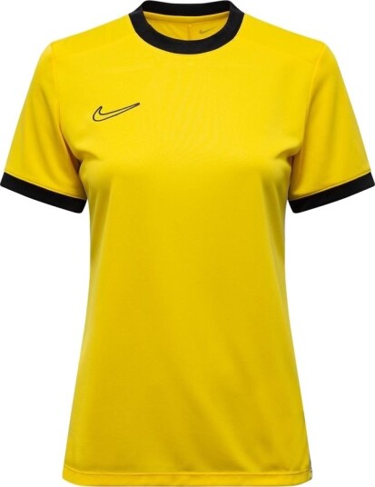 Nike Trenings T skjorte Dri fit Academy 25 Tour Yellow/svart/hvit Kvinner størrelse X Small