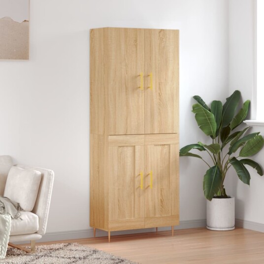 Highboard sonoma eik 69,5x34x180 cm konstruert tre Highboard sonoma eik 69,5x34x180 cm konstruert tre