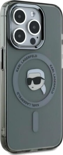 Karl Lagerfeld Hardcase til iPhone 15 Pro 6.1" med MagSafe - Svart IML Metal