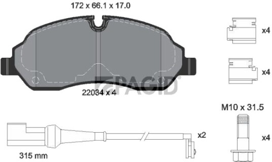 PAGID T2395N Bremseklosser PAGID T2395N Bremseklosser