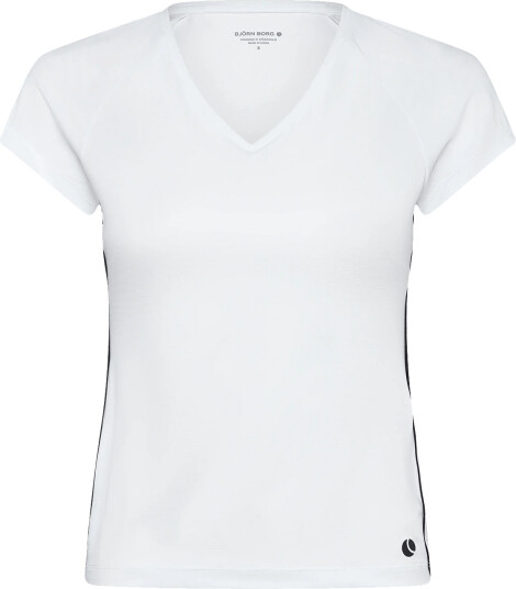 Björn Borg Ace V Neck T Shirt   White   XXL