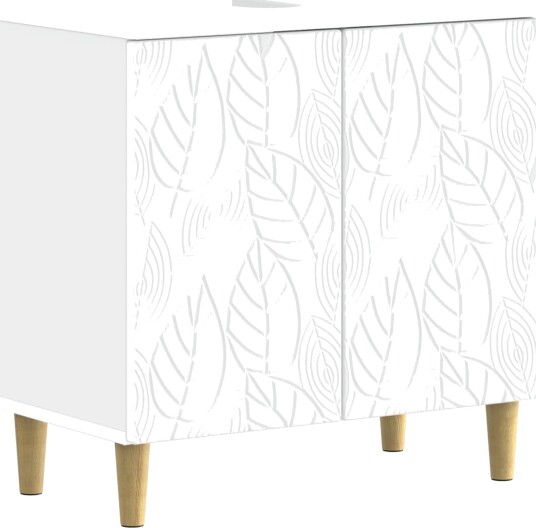 vidaXL Baderomsvaskeskap DELFT Hvit 59,5 x 31,5 x 59 cm Konstruert tre