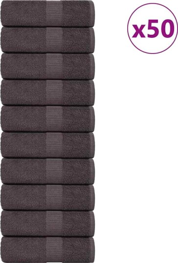 vidaXL Gjestehåndklær FROGN 50 stk antrasitt 30x50 cm 360 gsm vidaXL Gjestehåndklær FROGN 50 stk antrasitt 30x50 cm 360 gsm