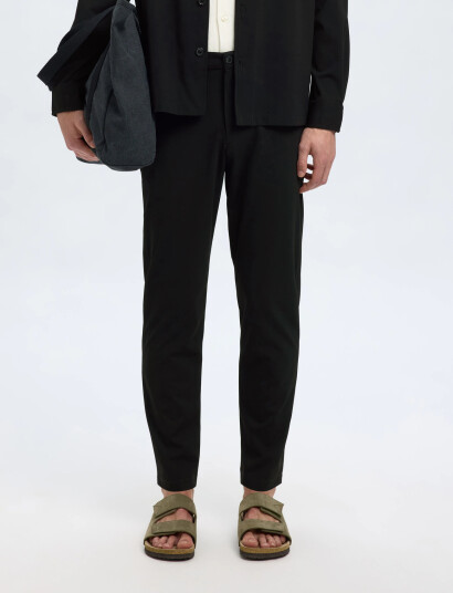 Selected Slh172-Slim Tape Lorent Flex Pants Noos - Black - S