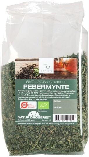 Natur-Drogeriet Natur Drogeriet Grønn Te Med Peppermynte Ø - 100 G. Te Mat & Drikke Grønn Te