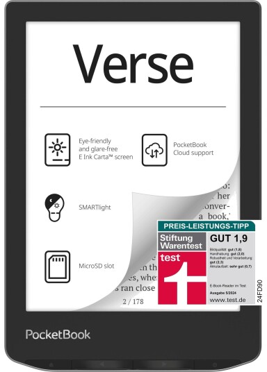 PocketBook Verse 6" E-bokleser 8GB Mist Grå
