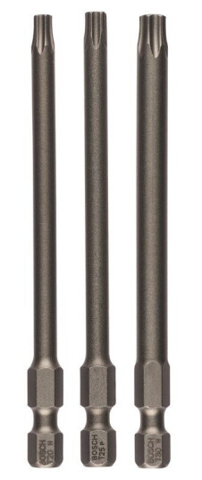 Bosch 3-delers skrutrekkerbits-sett, ekstra hard T20; T25; T30; 89 mm