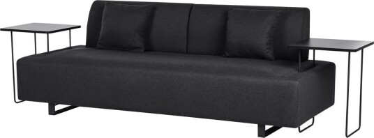 3 sitssoffa Beliani Sokna Beige svart Black