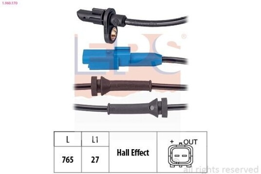 Sensor, ABS EPS 1.960.170