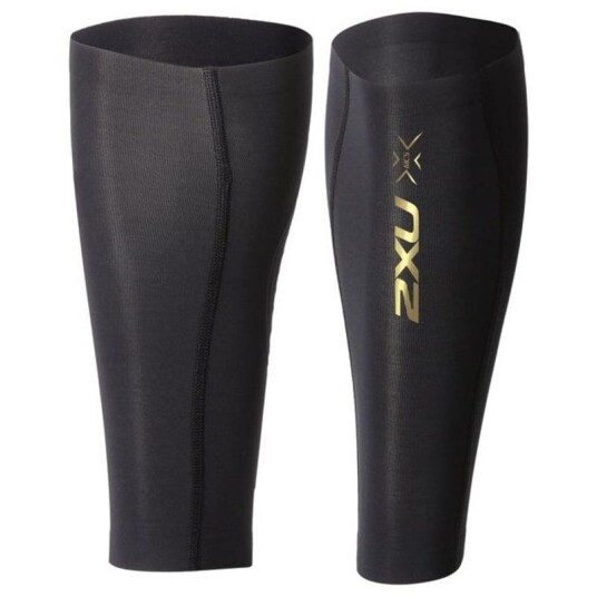 2XU Light Speed Compression Calf Guards XL, Black/Gold