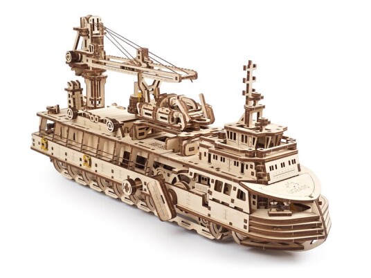 Ugears 3D-puslespill i tre Forskningsfartøy