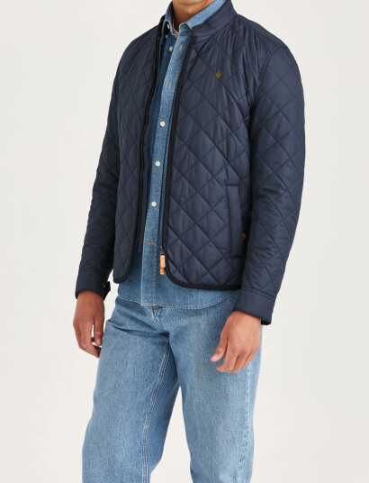 Morris Teddy Quilted Jacket Navy XS