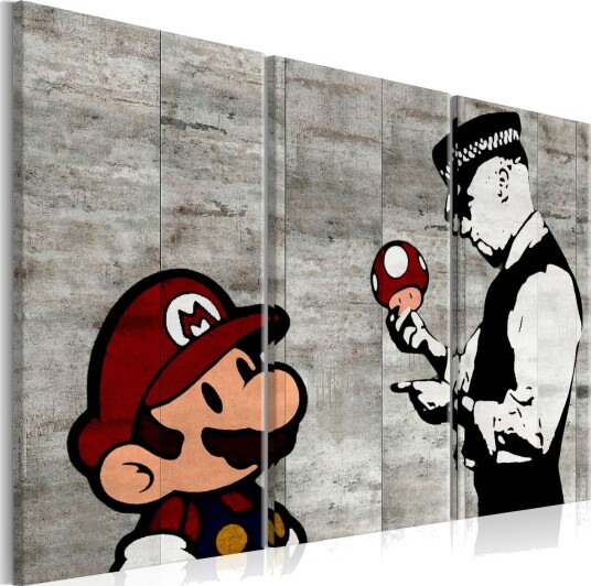 Bilde Banksy Mario Bros 120x80 Artgeist sp. z o. o.