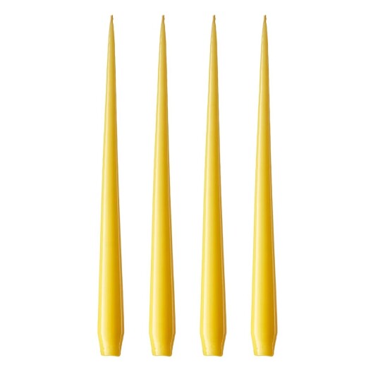 Ester & Erik lys32 cm 4-stk. lakket Lemon drop 15-0