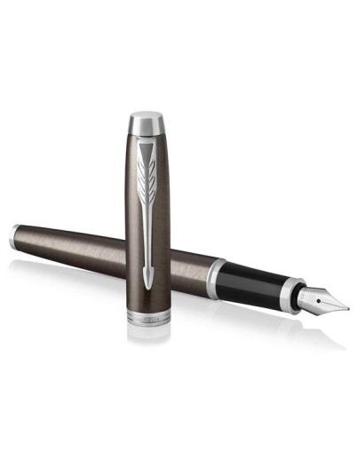 Parker IM Fountain Pen  Dark Espresso  Fine Nib with Blå Ink Refill  Gift Box