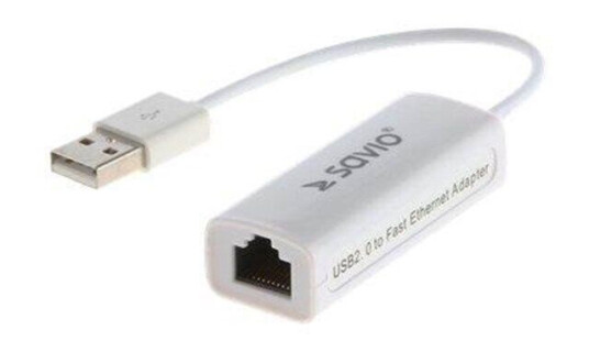 Savio CL-24 - network adapter - USB 2.0 - 10/100 Ethernet x 1