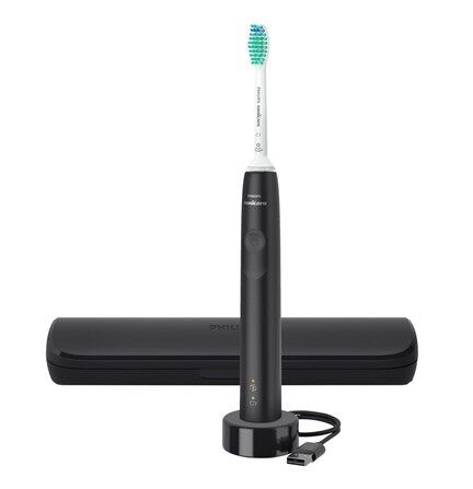 Philips Sonicare 3100 Series Elektrisk tannbørste med 31000 oscillerende bevegelser og USB-lading - Svart Philips Sonicare 3100 Series Elektrisk tannbørste med 31000 oscillerende bevegelser og USB-lading - Svart