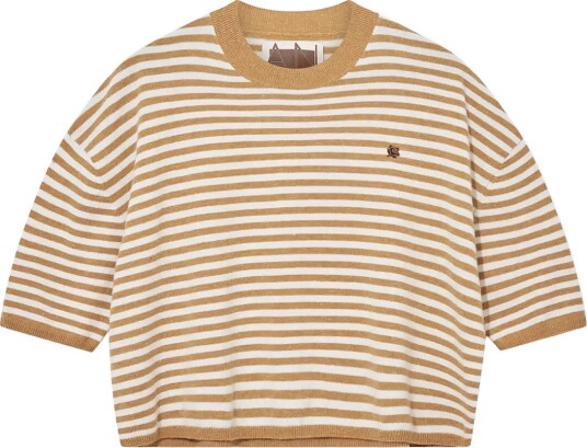 Heyanno Mmhpoetic Stripe Knit   Beige   M