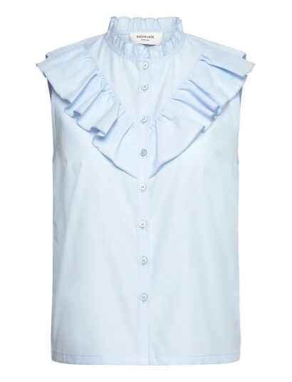 Rosemunde Rwmegan Sl Frill Top Blue 38 Rosemunde Rwmegan Sl Frill Top Blue 38