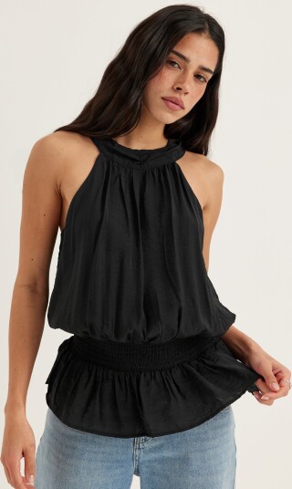 Bubbleroom Halter Neck Blouse