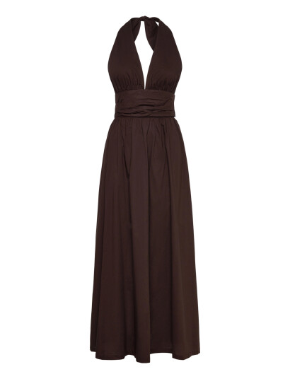 Faithfull The Brand Lido Maxi Dress Brown M