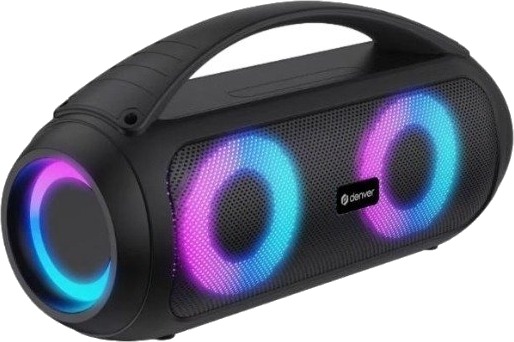 Denver BTG-618 Bluetooth Høyttaler med LED-Lyseffekter Svart Denver BTG-618 Bluetooth Høyttaler med LED-Lyseffekter Svart