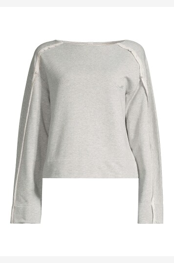 Casall   Collegegenser Reversed Seam Terry Crew   Grå