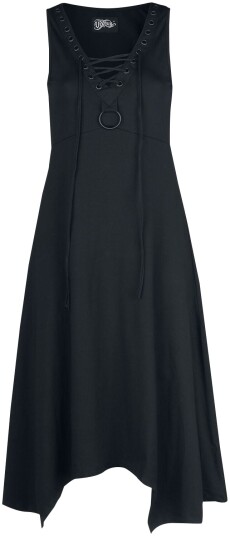 Vixxsin Goth Middellang kjole Mora Dress S til 4XL Damer svart