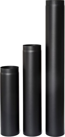 Tolmer Røkrør Ø125x500mm Sort Emalje 1.2 mm Tolmer Røkrør Ø125x500mm Sort Emalje 1.2 mm