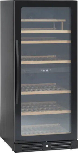 Scandomestic SV 104 B Premium Collection - Vinkjøleskap - 2 soner - bredde: 59,5 cm - dybde: 72,5 cm - høyde: 139,2 cm - 313 liter - svart - Opptil 90 flasker