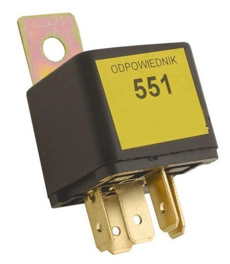 24 Volt relé med to 87 utganger Standard lysrele for 24 volt
