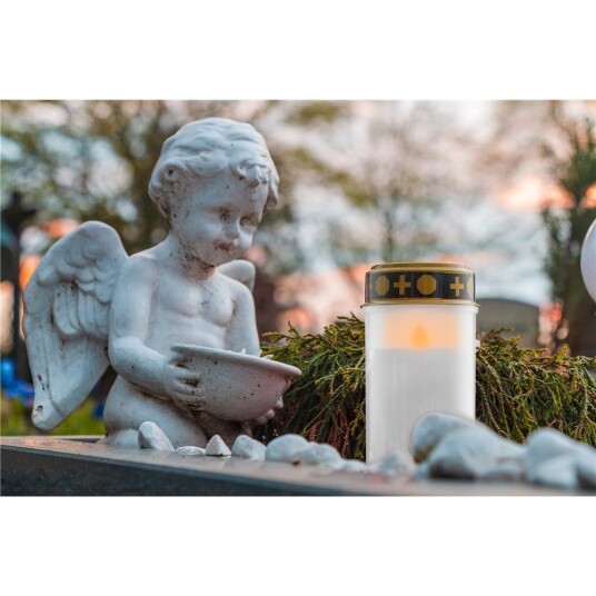 Goobay LED gravsteinslys Hvit 12 cm høy IP44 utendørs batteri Goobay LED gravsteinslys Hvit 12 cm høy IP44 utendørs batteri