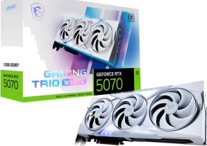 MSI GeForce RTX 5070 12GB GAMING TRIO OC Grafikkort - Hvit, PCI Express 5.0