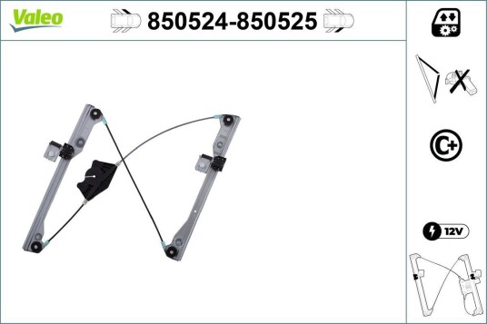 Vindusheis VALEO 850524 Vindusheis VALEO 850524