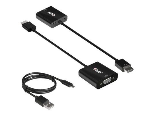Club 3D HDMI til VGA Adapter med 1080P Støtte, 0,5m Kabel