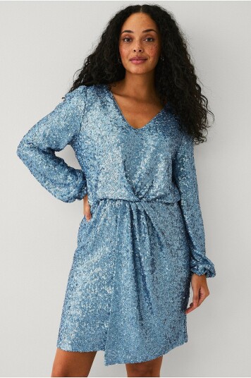 Saint Tropez Plajettkjole JadaSZ Dress Blå Saint Tropez Plajettkjole JadaSZ Dress Blå