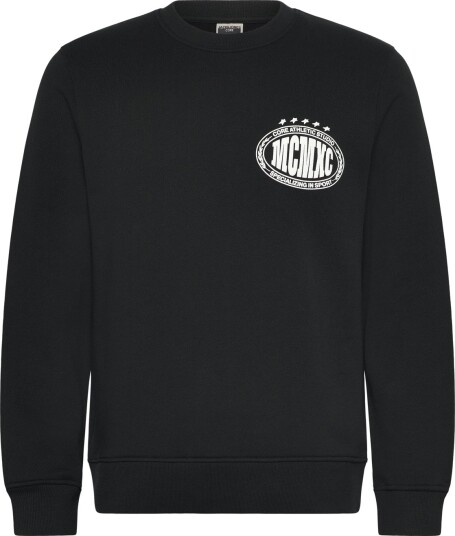 Jack & Jones Jcofade Print Sweat Crew Neck Styd Aw25   Black   XXL