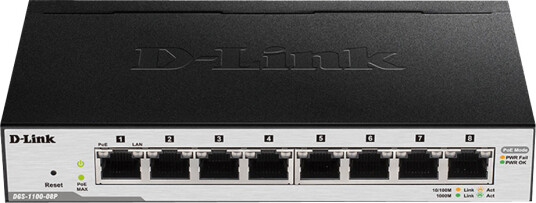 D-LINK 8-Port PoE Gigabit Smart Managed Switch Fanless Design D-LINK 8-Port PoE Gigabit Smart Managed Switch Fanless Design